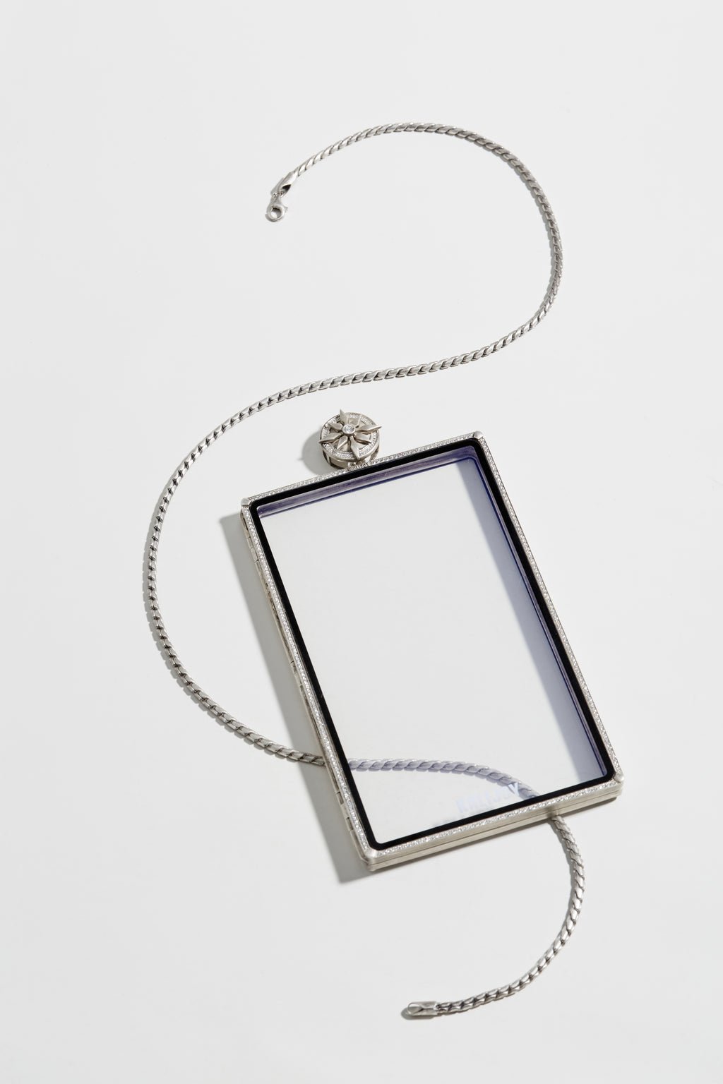 KALIJOY PSA Case "LEGACY 323" Silver Rhinestone Card Display Brick